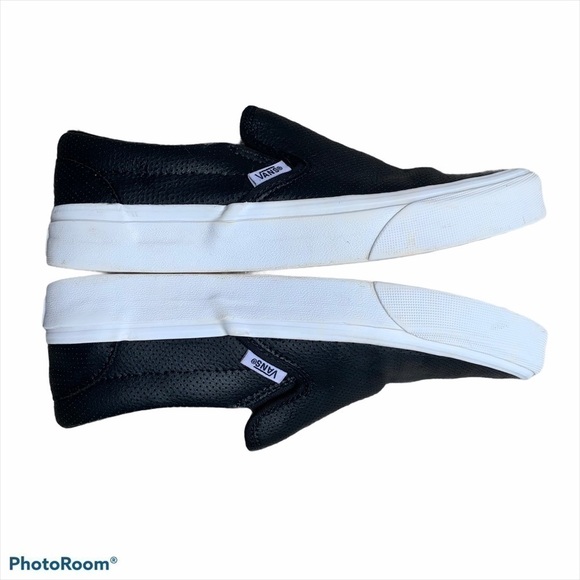 𝅺VANS Asher LeatherSlip On Sneakers Size - Picture 4 of 9
